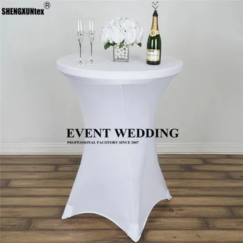

High Thick Stretch Lycra Spandex Cocktail Table Cover Wedding Table Cloth For Event Banquet Decoration