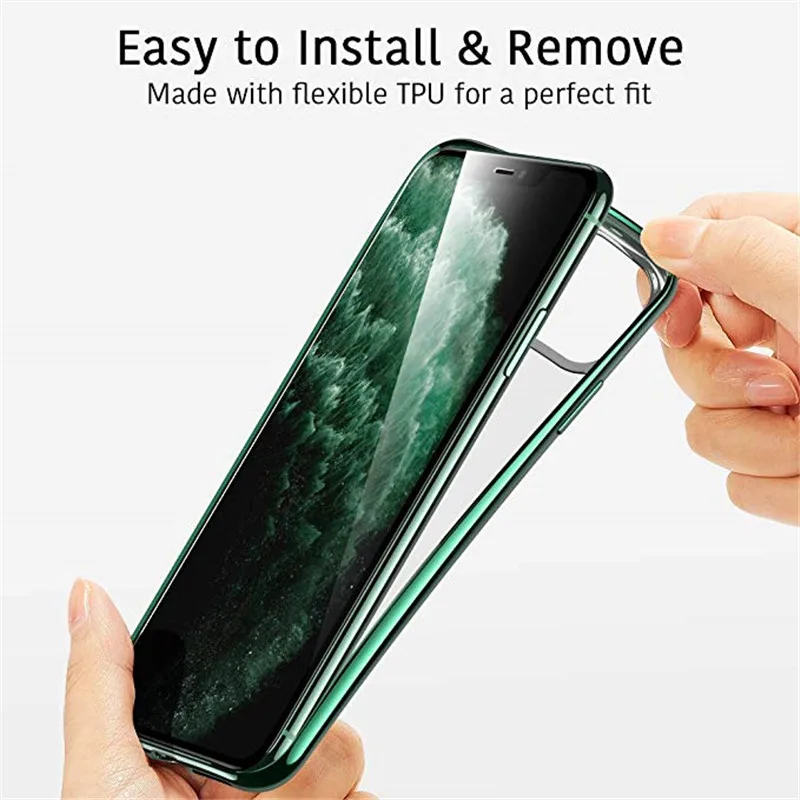 Чехол для iPhone 11 Pro Max, Роскошный чехол из ТПУ с лазерным покрытием для iPhone 11 Pro Max, мягкий прозрачный Силиконовый противоударный чехол