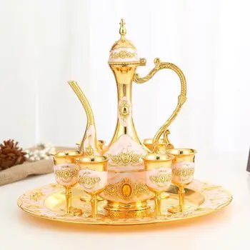 

Bartender Set Featured High-end Wine Set Metal Crafts Hip Flask Glass Tray Home Decoration Kitchen Supplies Wedding Products