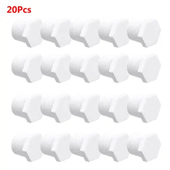

20Pcs 1/2 Inch PVC Drain Plugs Bathroom Sewage Strainer Stopper Plastic Heater Drain Plug Replacement for RV Camper Water Heater