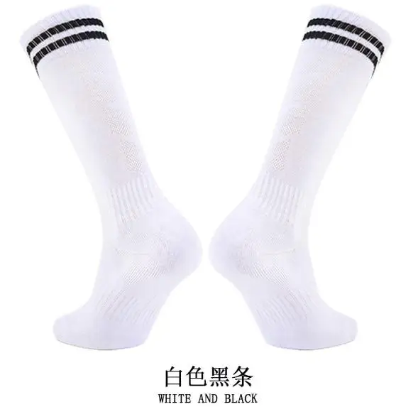 4 пары/партия, футбольные носки, суперэлитные мужские футбольные носки, нескользящие спортивные носки для улицы - Цвет: White with black
