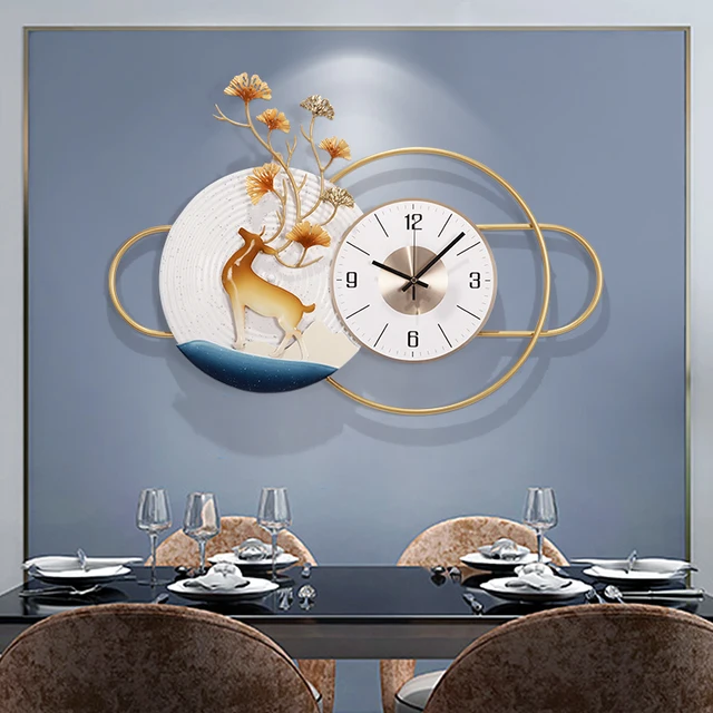 Luxus Divatfalak Fém Nappali Csendes Nagy Művészet Skandináv Modern Falóról Mechanizmus Reloj De Pared Otthoni Dekoráció 50 - Image 2