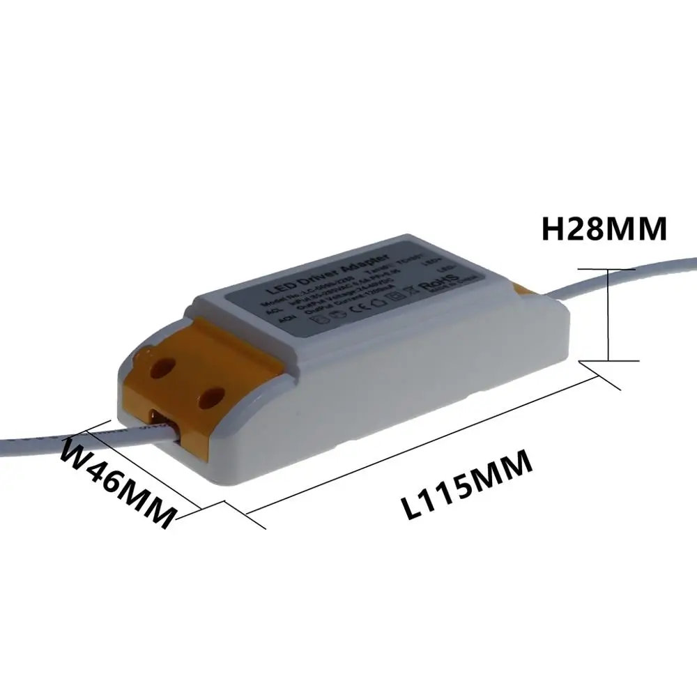 50 Вт Светодиодный светильник-панель, адаптер драйвера, AC85-265V источник питания 600mA 900mA 1200mA 1500mA, изолирующий светильник, трансформатор