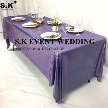 

Nice Looking Laser Sequin Table Cloth Rectangle Glitter Tablecloth For Wedding Event Dining Banquet Decoration