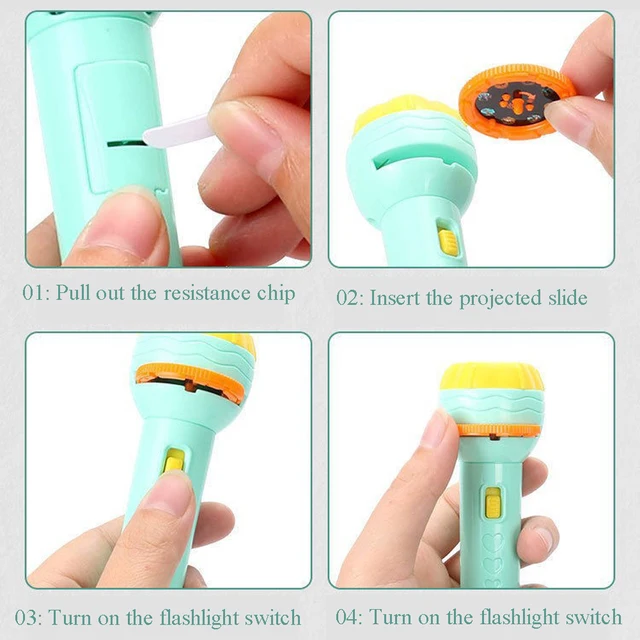 Baby Sleeping Story Book Flashlight Projector Torch Lamp Toy Early Education Toy for Kid Holiday Birthday Xmas Gift Light Up Toy 3