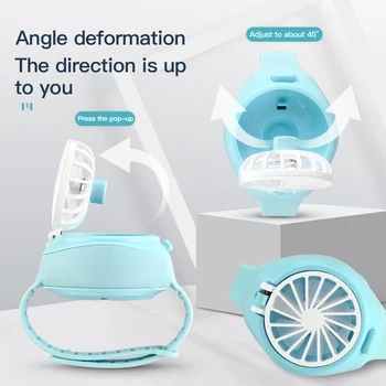 

Creative Mini Watch Simple Fan Portable Summer rechargeable USB Folding Fashion Pocket Small Fan Kids Adult Gift 2020 Newest