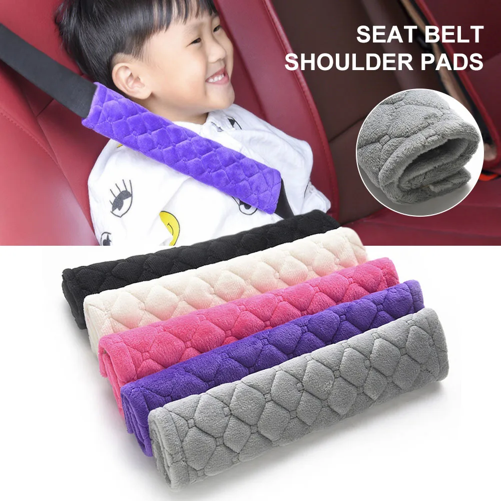 

1Pair Universal Car Seat Belt Cover Embroidered Plush Car Safety Belt Cover Shoulder Pad Adjustable Car Interior Decoration