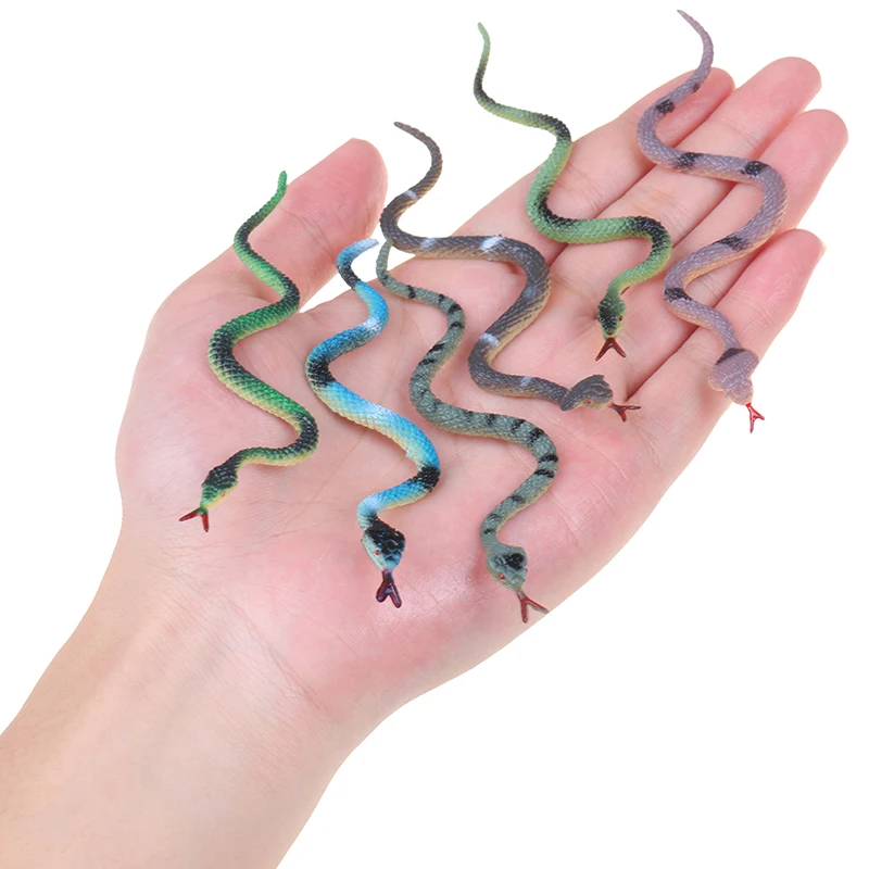 High Simulation Toy Plastic Snake Model Funny Scary Snake Kids Gag Prank Funny Favor Toys Halloween Prank Prop For Decor 12Pcs