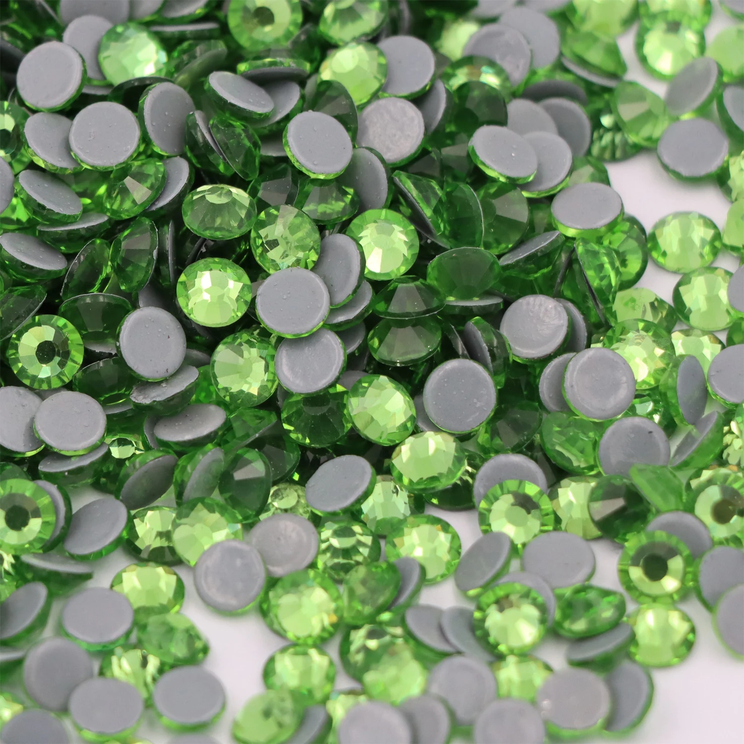 Кристаллы горячего расплава Peridot стразы горячей фиксации с плоским основанием
