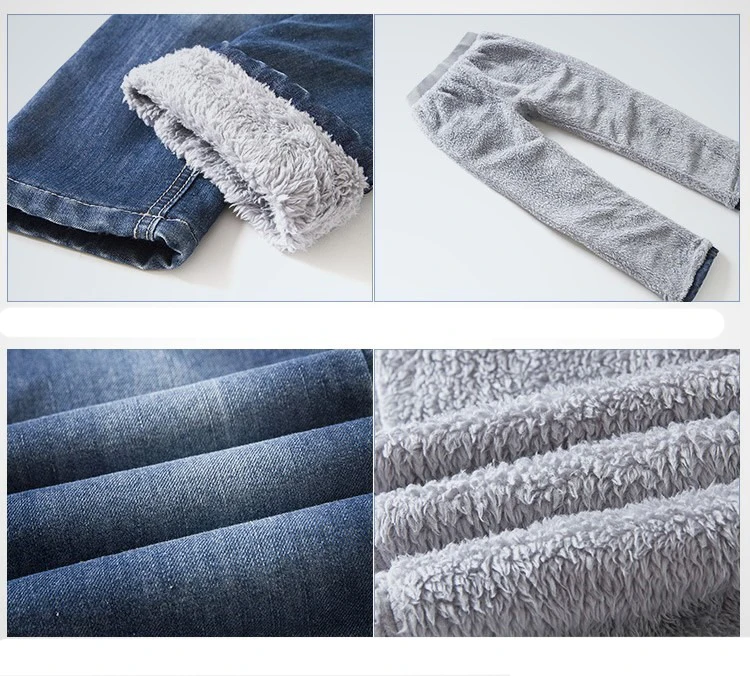 В году Г. Новая шерстяная теплая одежда джинсы для мальчиков детские потертые мальчики джинсы джинсовая длинные брюки джинсы для мальчика зимние джинсы
