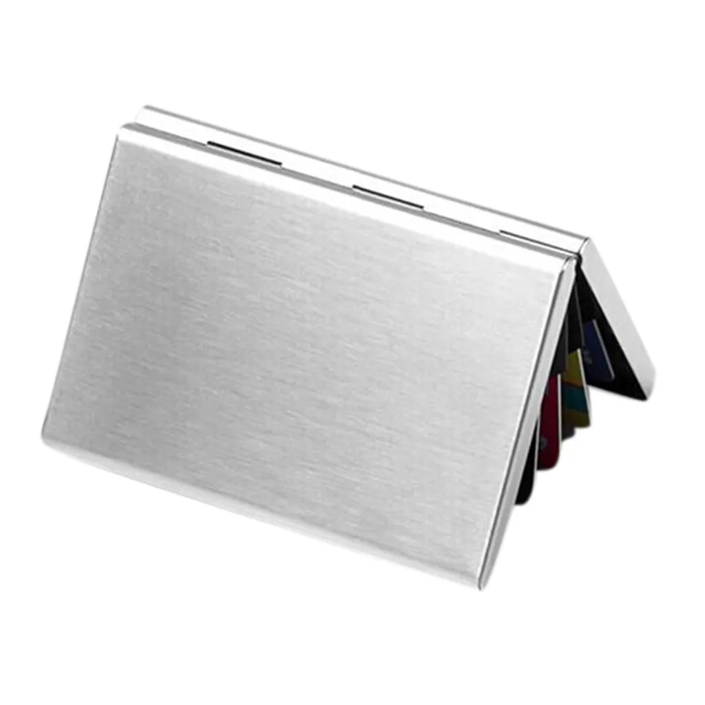 1 PC Aluminum Metal Credit Card Holder Slim Anti-Scan RFID Blocking Wallet Case Business Card Protection#P