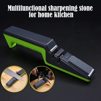 

1pc Premium Quality Kitchen Sharpener Manual Sharpening Tool For Scissors Knives With Non-slip Base Box Packaged 195x28x45mm New