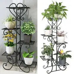 Étagère pour jardinières d'intérieur, 5 niveaux, pot de fleurs en métal, présentoir d'extérieur 