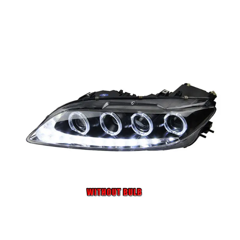 2 шт. автомобильный стиль светодиодный фары для Mazda 6 2003- для Mazda 6 Головной фонарь светодиодный DRL Объектив двойной луч H7 HID Xenon bi xenon объектив - Цвет: without bulb version