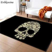 Черный большой абсорбирующий коврик для ванной с черепом, Alfombras Para La Sala, цветной коврик для улицы, Tapete Banheiro, Tapete Grande