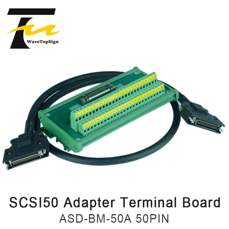 Guia Ferroviário Terminal Placa Cn1 Asd-bm50a Uso para Delta a2 ab Seriel Simens V90 Scsi50 50pin