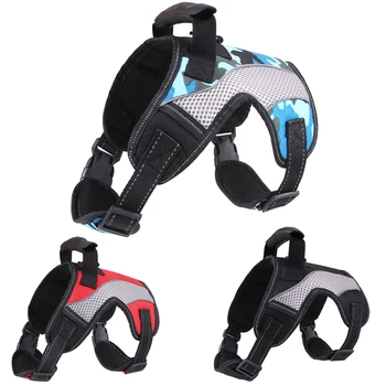 

Dog Walking Outdoor Adjustable Harness Pet Vest Collar No Pull Breathable Puppy Traction Rope Strap Cat Chest Back Leash