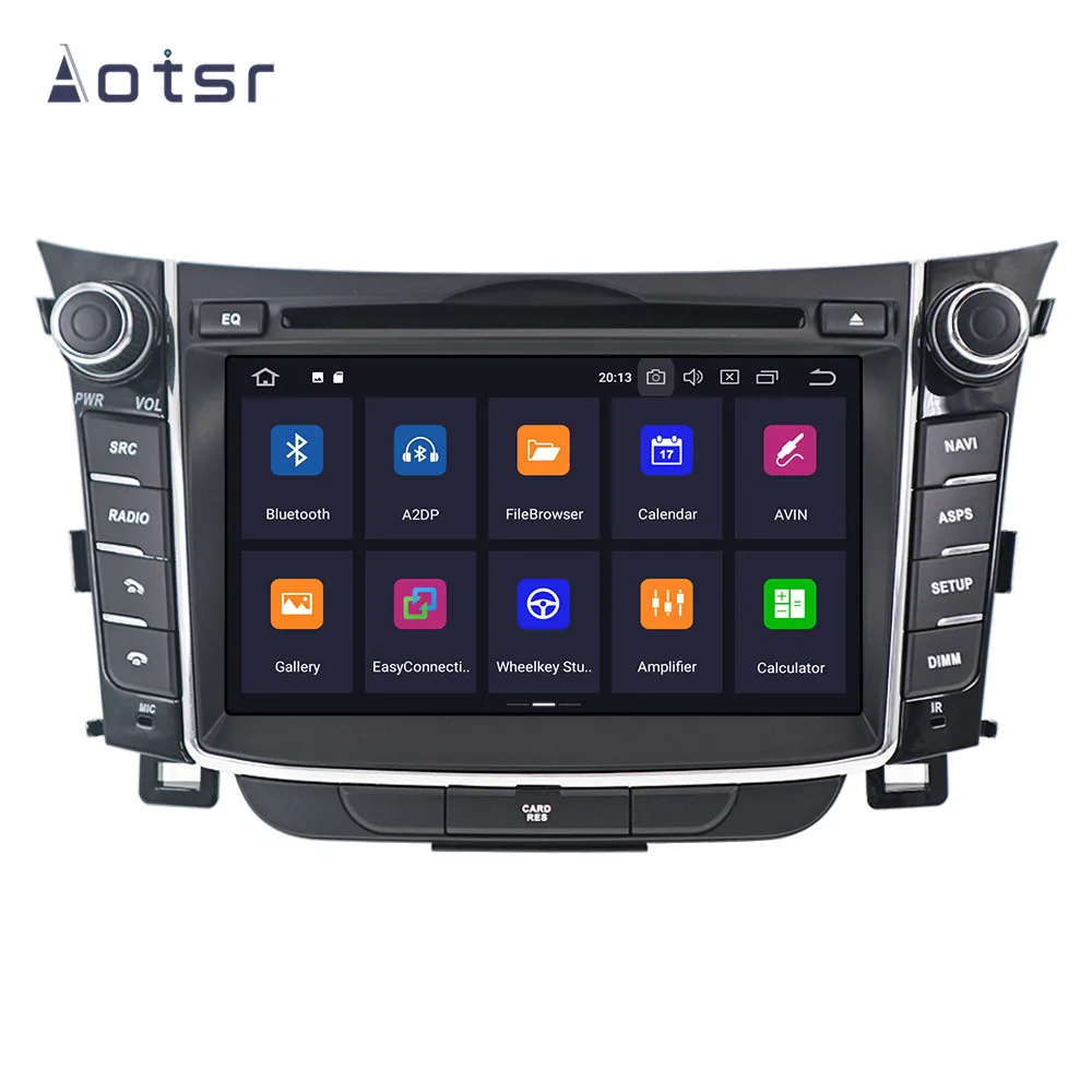 Discount DSP Android 9 Car GPS Navigation DVD Player For Elantra GT 2012 2013-2016 Auto Stereo Radio Multimedia player Head Unit recorder 8