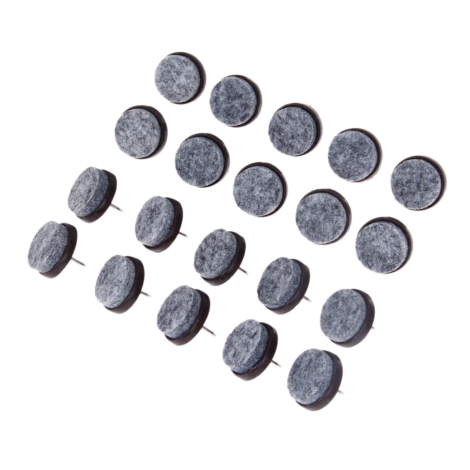 24mm Brown 20 шт войлочные протекторы для ногтей мебель стол стул ноги скользит скользящая плитка войлочный коврик пол лак для ногтей 20 мм/24 мм/28 мм - Цвет: 24mm Brown