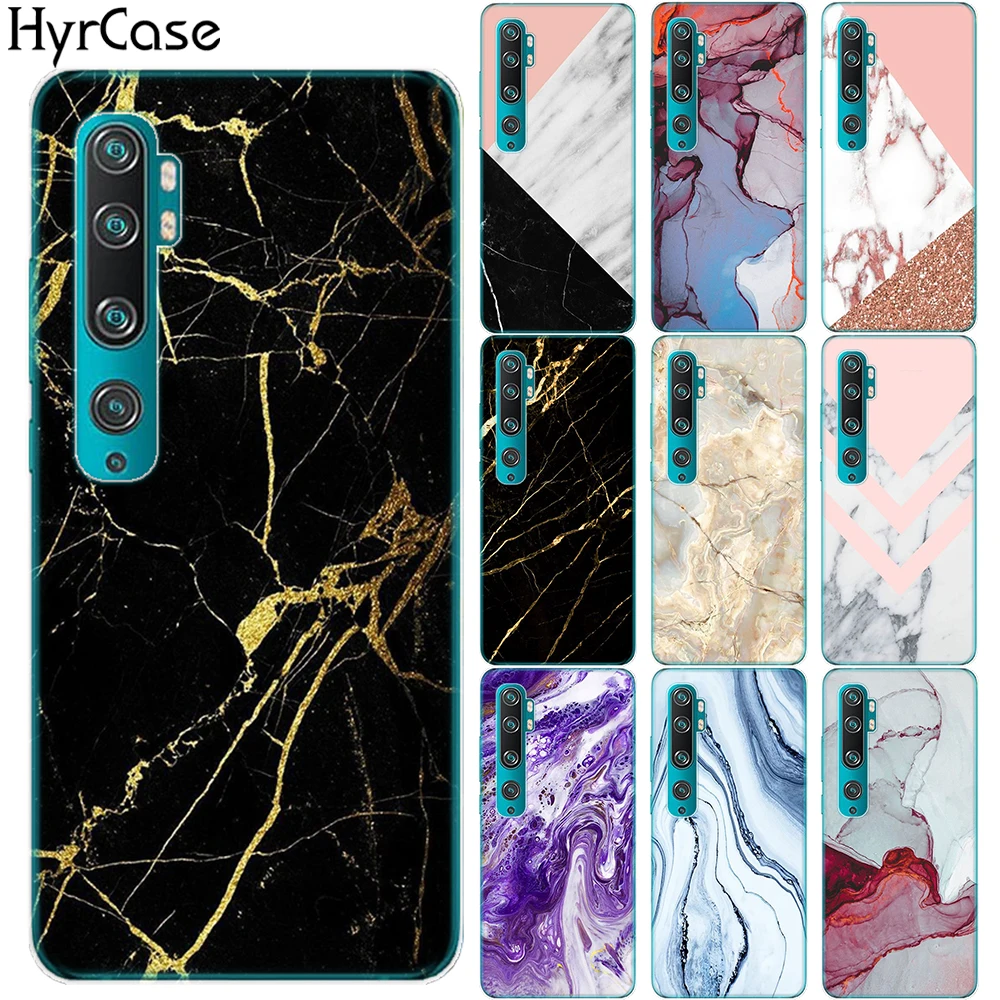 Marble Geometry Soft TPU Phone Case For Capa Xiaomi Mi Note 10 Pro Silicone Cover | Мобильные телефоны и аксессуары