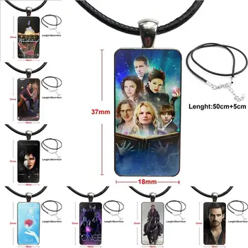 

For Girls Gift Tv Series Once Upon A Time Book Brand Steel Color Jewelry Fashion Statement Necklace Glass Necklaces Pendants