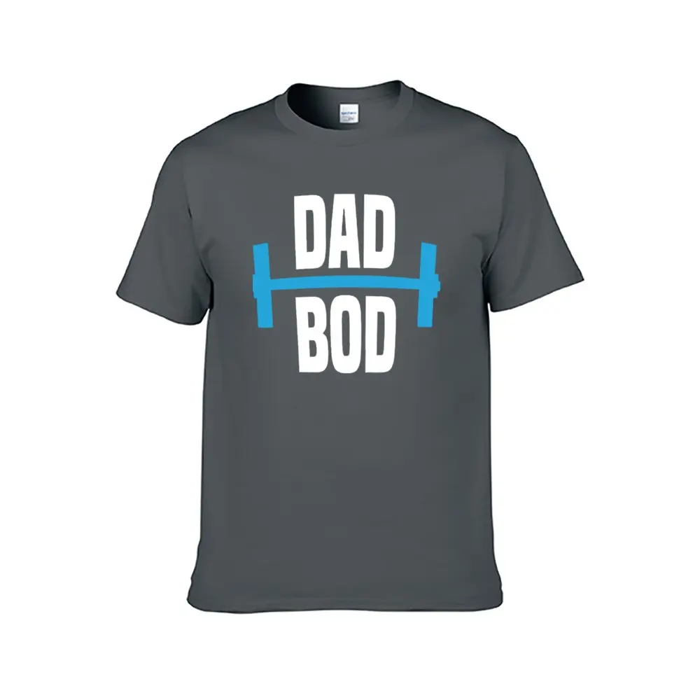 Dad Bod-забавная футболка для тяжелой атлетики, футболка на День отца - Цвет: Men dark gray
