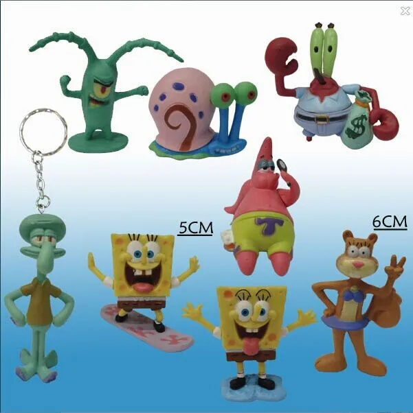 

8-SpongeBob Cartoon Animation Doll Doll Cake Decoration Micro Landscape Decoration
