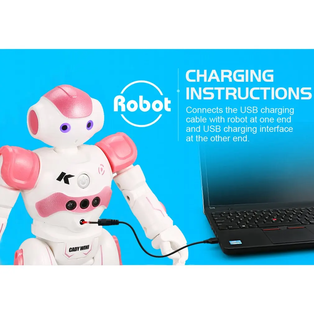 JJR/C R2 Dancing Robot Intelligent Gesture Control RC Robot Toy Blue Pink for Children Kids Birthday Gift USB Charging