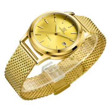 

WEISIKAI Luxury Men Watches Auto Date Business Male Clock Fashion Dress Stainless Steel Strap Mechanical Watch Relogio Masculino