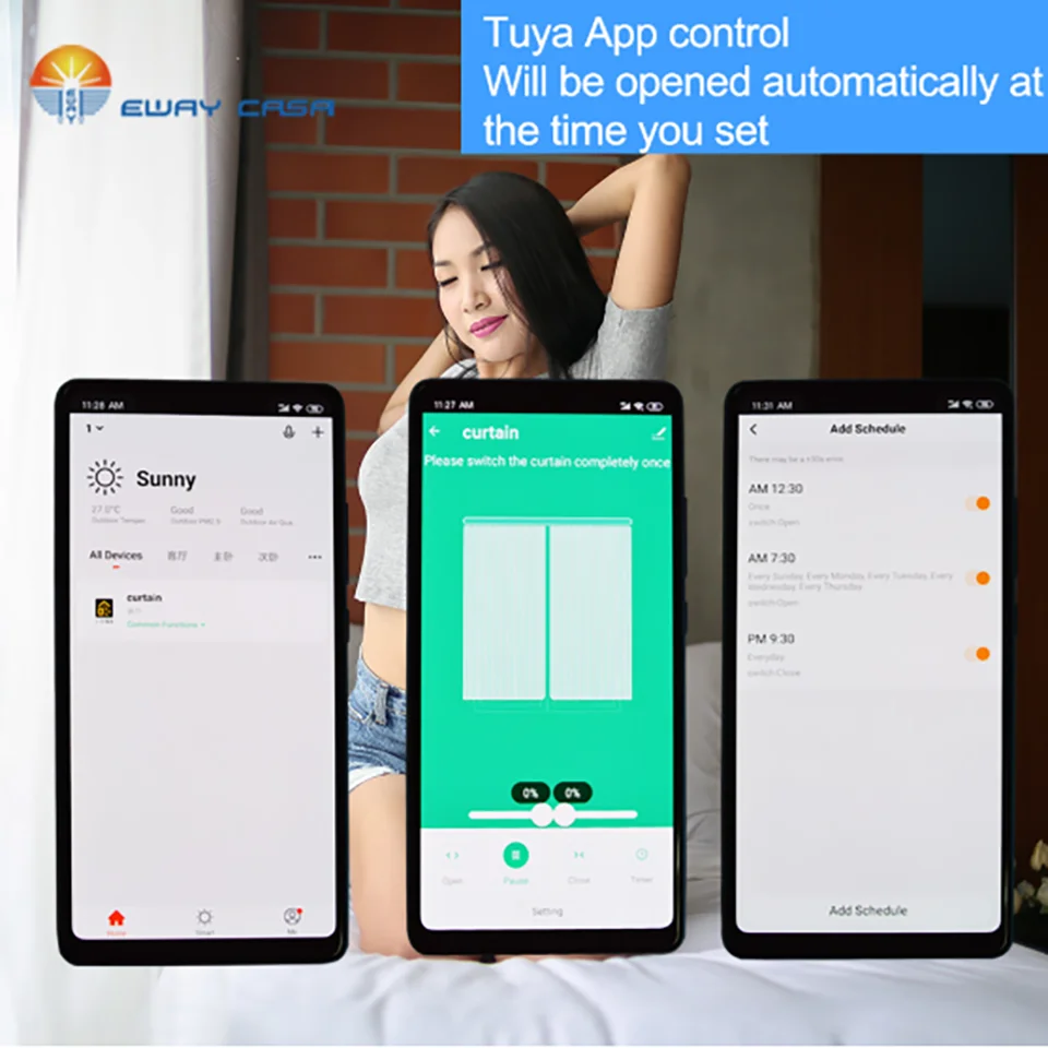EWAY CASA Alexa & Google Home Tuya моторизованный WiFi карниз автоматический Электрический карниз умный дом CM_DSTUYA_TRACK1.2N EWAY CASA Alexa & Google Home Tuya моторизованный WiFi карниз автоматический Электрический карниз умный дом CM_DSTUYA_TRACK1.2N