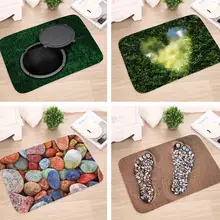 Каменный 3D узор Дверной Коврик Противоскользящий коврик мягкий фланелевый Tapete гостиная наружная дверь спальня ресторанный коврик