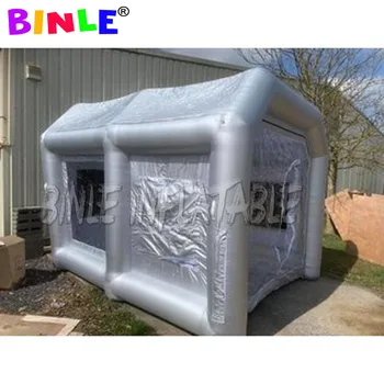 Buy 4x3.4x3m Mini Motorcycle Inflatable Spray Booth Portable Car Paint Booth With Blower And Filter Mobile Garage Tent