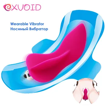 EXVOID Wearable Dildo Vibrators Clitoris Stimulate G-spot Massager  Sucker Vibrator Sex Toys for Women Silicone Adult Products 1