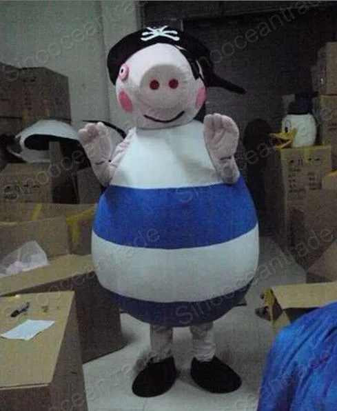 

Factory direct sale Pirate Pig doll Mascot Costume Adult Halloween Birthday party cartoon Apparel Cosplay Costumes