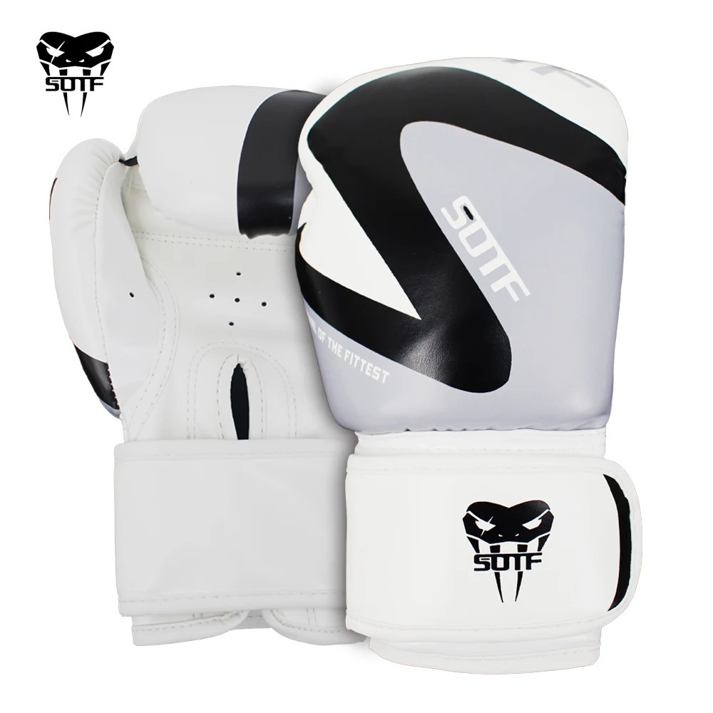 Kopen Mma handschoenen Zwarte zon glory Ikusa Bokshandschoenen volwassen Sport Lederen Tiger Muay Thai mma handschoenen sanda handschoen mannen muay thai boksen