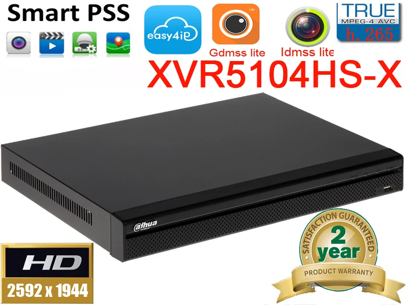 Mutil язык XVR5104HS-X 4ch cvi-камера безопасности Системы 2MP 1080P Водонепроницаемый HD CVI камера видеонаблюдения IR аудио Камера HAC-HDW1220EM-A