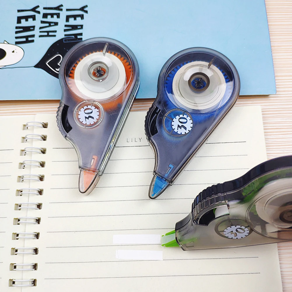 Черный 6 шт. модный роликовый корректор белый длинный канцелярский материал