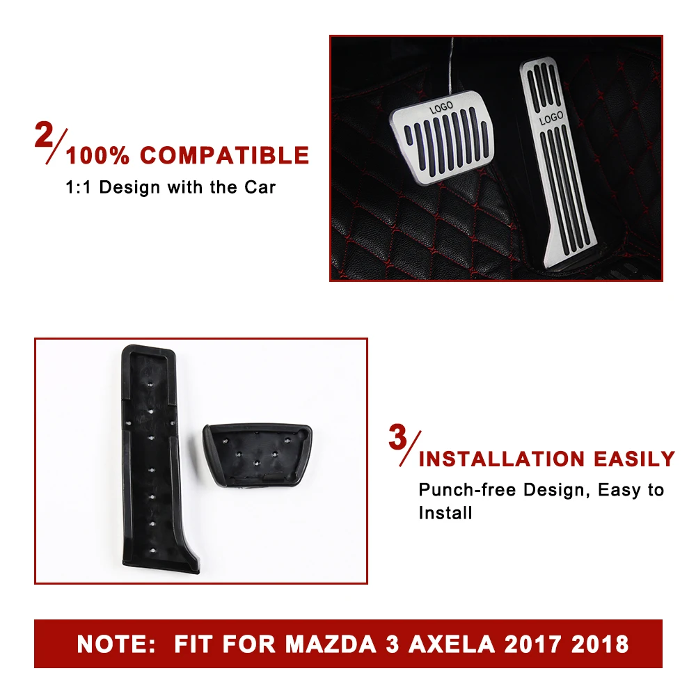 Для Mazda 3 Axela Автомобильная накладка на педаль газа Подножка педаль пластина чехол тредл алюминиевый сплав аксессуары для интерьера
