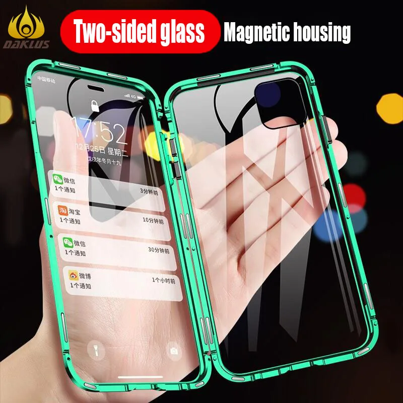 Роскошный армированный двухсторонний чехол для Iphone 11 XS XR XS Max для Iphone 8 7 6 6S Plus 11 Pro Max, закаленное стекло, флип, чехол для телефона