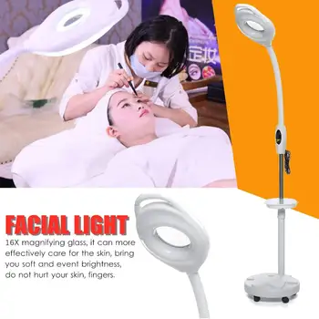 

220v 16X Diopter LED Magnifying Floor Stand Lamp Magnifier Glass Cold Ligth Len Facial Light For Beauty Salon Nail Tattoo
