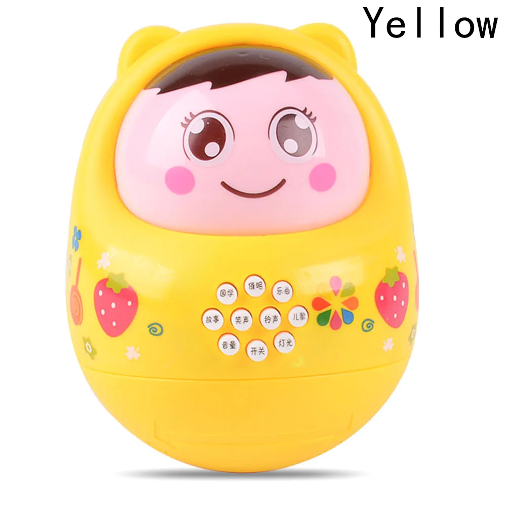 Кидающий тумблер кукла сладкий Колокольчик музыка Roly-poly Обучающие игрушки рождественские подарки Детские игрушки Погремушки 4 цвета - Цвет: YW