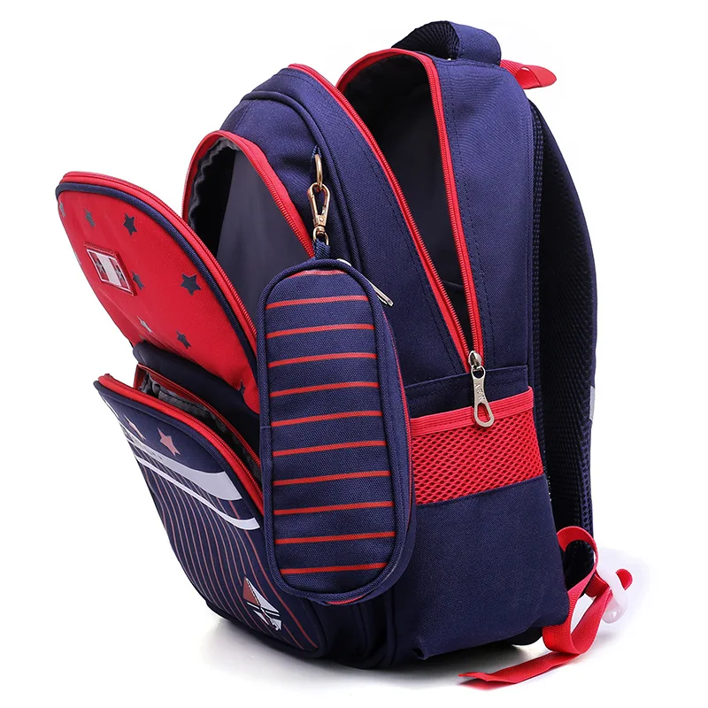 

Natural Fish Young STUDENT'S Burden Relieving Shoulder School Bag 2-3 Grade 8-12 a Year of Age Spine-CHILDREN'S School Bags