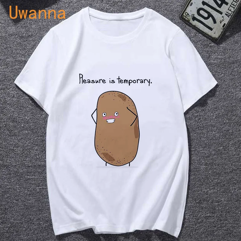

cute cartoon t shirt women printed kawaii Potato philosopher fashion women t shirt new summer short sleeve tshirt women clothing