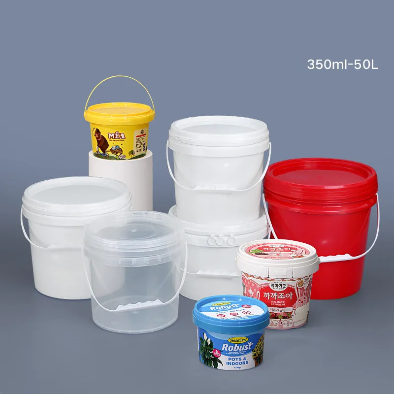 High Quality Plastic Bucket With Lid And Handle Food Grade Polypropylene Material Packaging Container Food Liquid Pail 2pcs Buckets Aliexpress