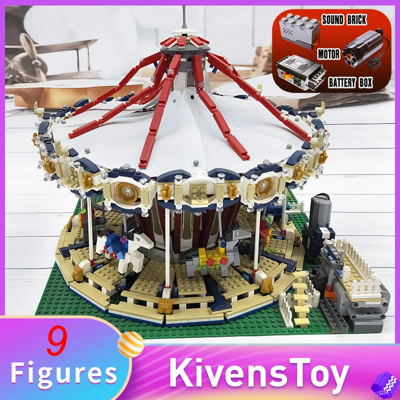 

IN STOCK City Street Carousel Set Building Blocks Figures 3263pcs 15013 Toy ( with Motor Power Function ) 10196