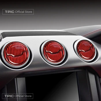 

Carbon Fiber Air Outlet Sticker For Ford Mustang 2019-2015 Waterproof Wear-resistant Car Auto Inner