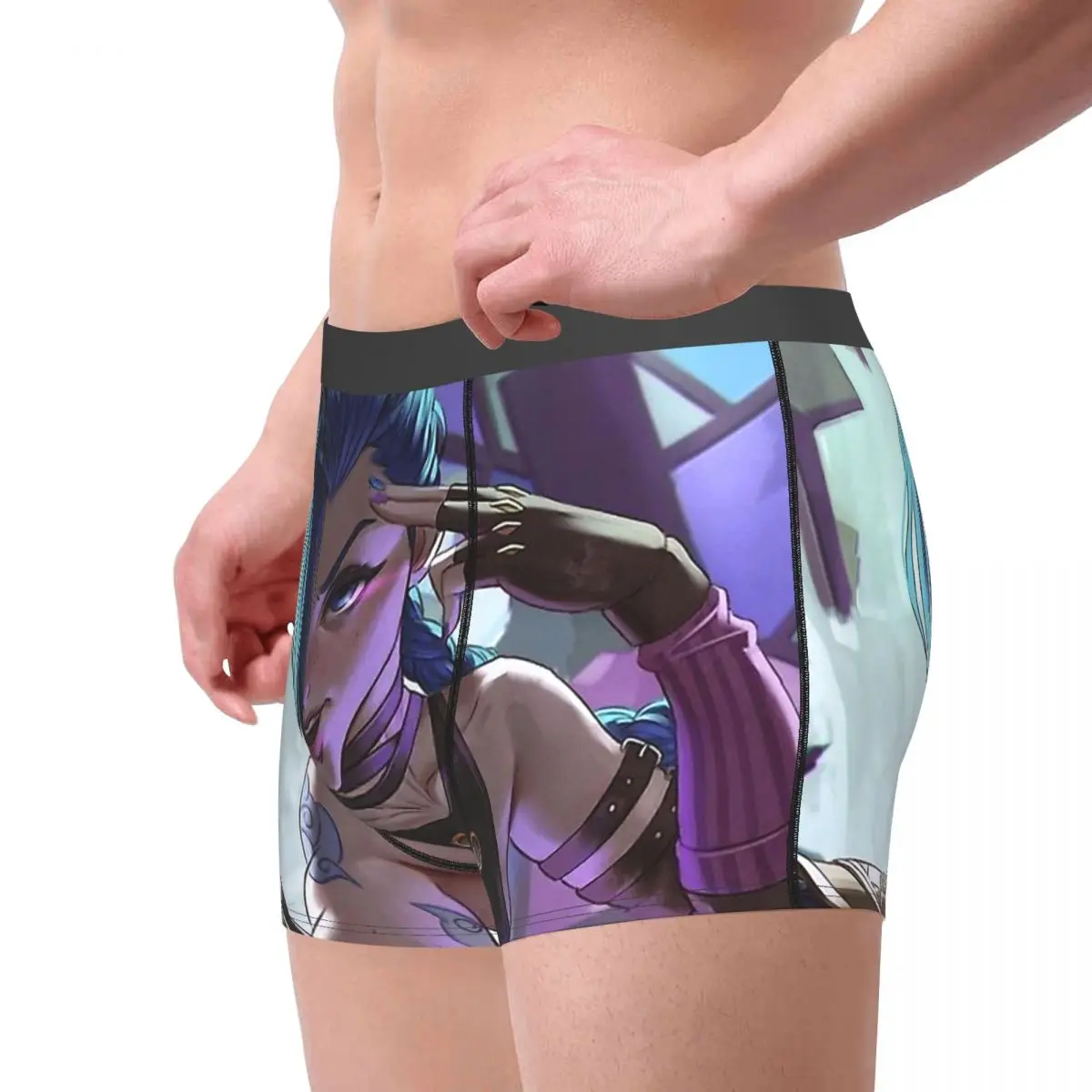 Anime Arcane League of Legends Jinx And Vi Underpants Homme Panties Man  Underwear Ventilate Shorts Boxer Briefs - AliExpress