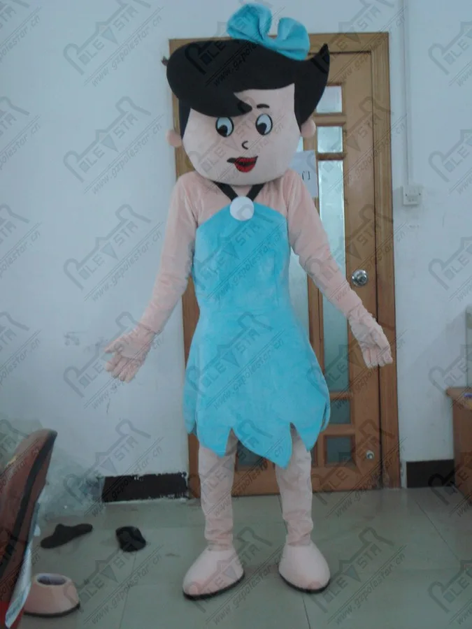 

Betty Flinstones mascot costumes cartoon blue dress fairy costumes
