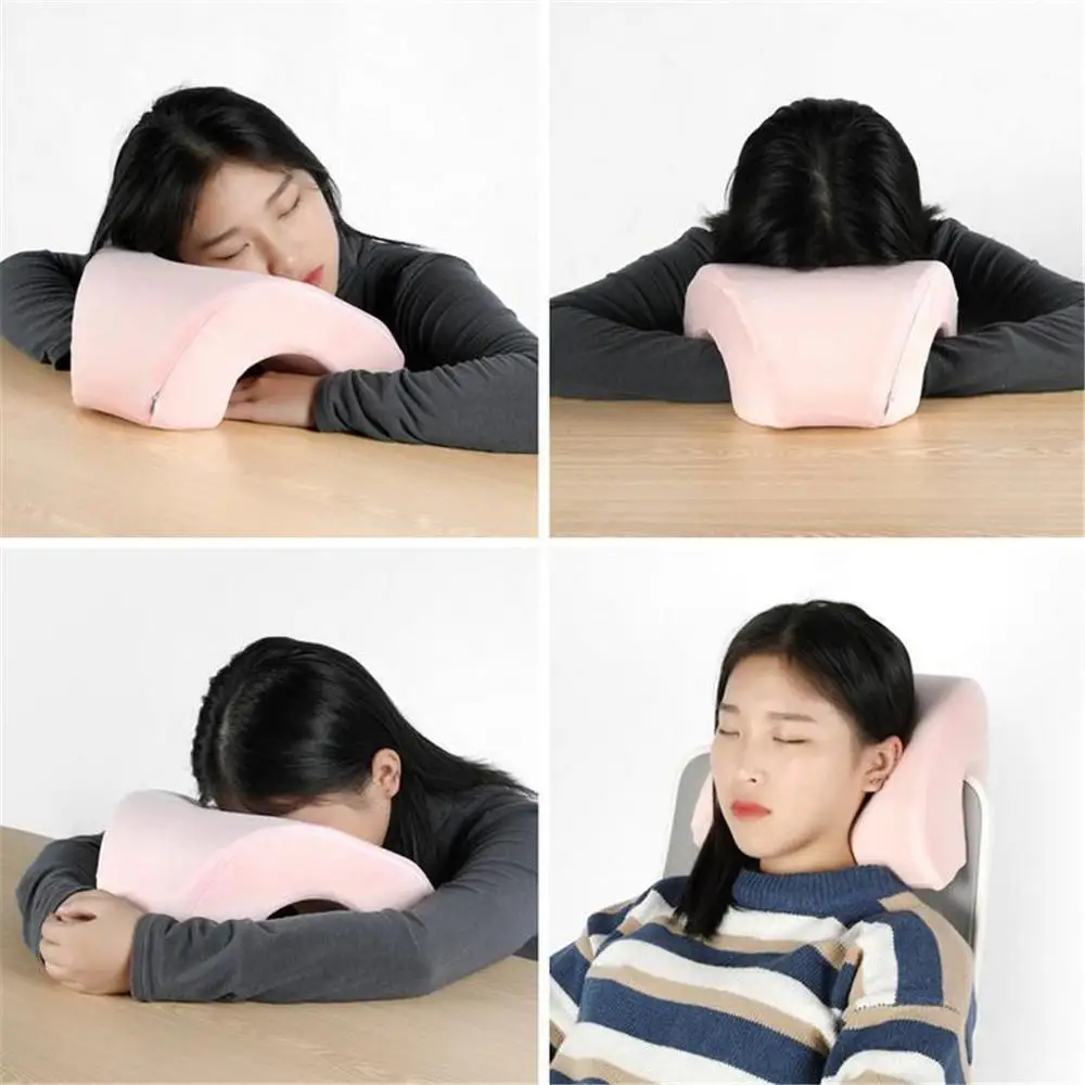 Подушка для сна с эффектом памяти, хлопок, пена с эффектом памяти, подушка для защиты шеи, для офиса, для обеда, для сна, подушки для путешествий#3N16