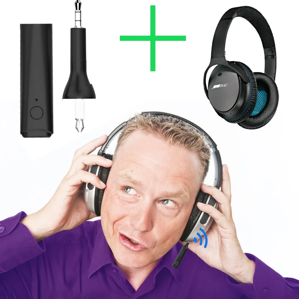 Bluetooth 5 0 Handsfree Music Adapter Mini Wireless Stereo A2DP Audio Receiver for Bose OE OE1 OE2 OE2i On Ear Audio Headphones